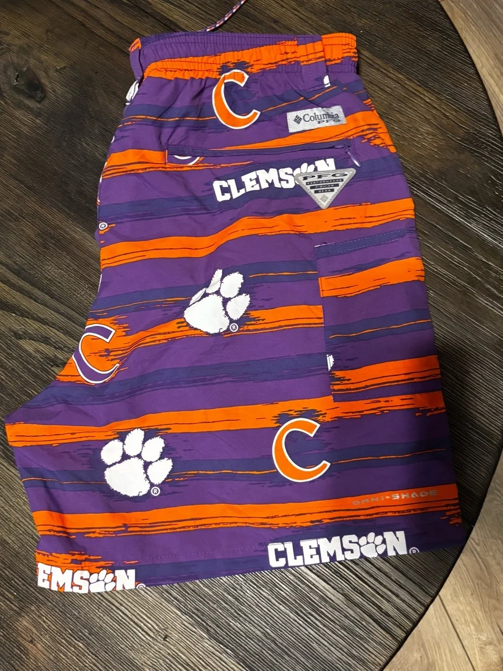 Columbia Purple & Orange Clemson Kids Athletic Shorts